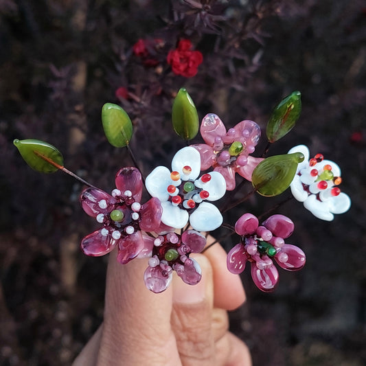 NEW!! Glass Art - Native Flora: Manuka Grand Bouquet