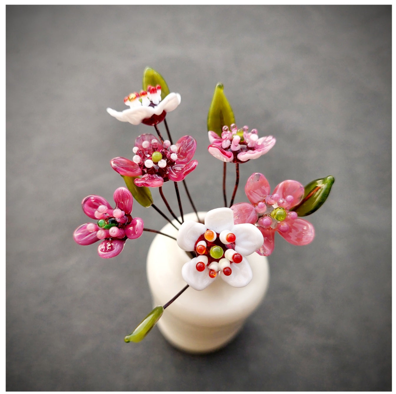 NEW!! Glass Art - Native Flora: Manuka Grand Bouquet